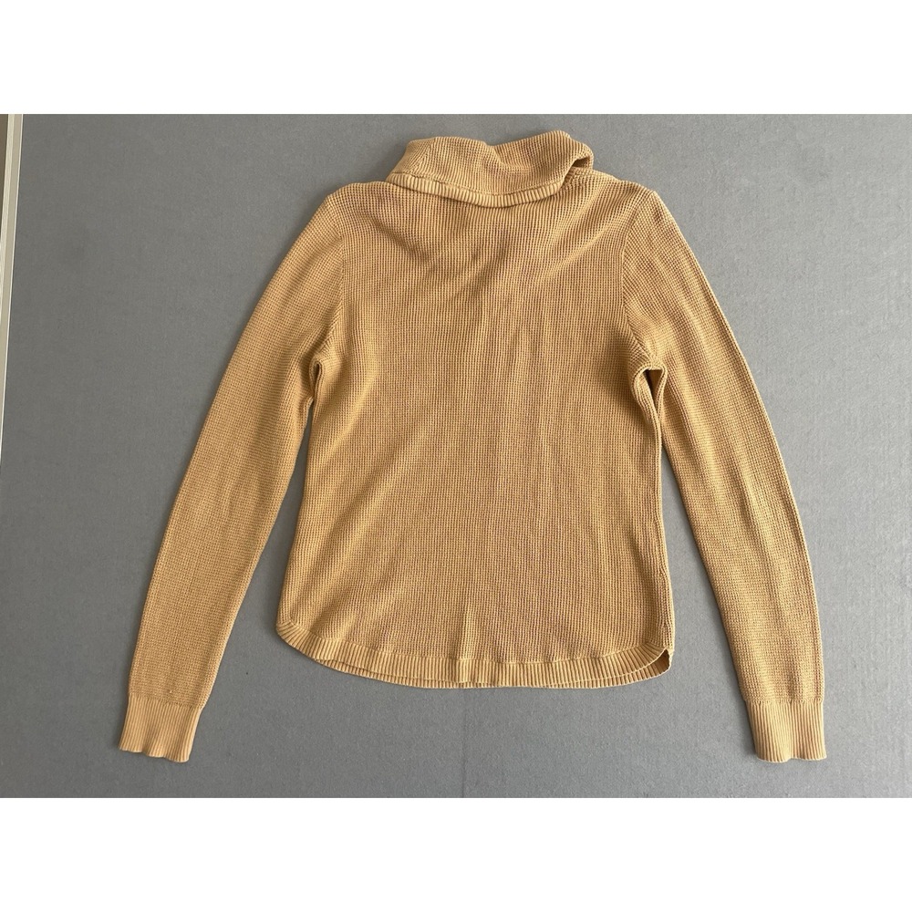 Women’s Cream/Tan Cowl Neck Sweater with Drawstring - Picture 12 of 12